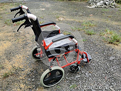 Photo of used wheelchair. Editorial Stock Photo