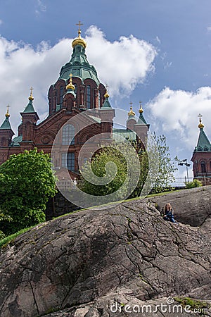 Uspenski Cathedral, Helsinki, Finland, Europe Editorial Stock Photo