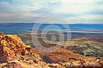 Photo of view of the Dead sea Stock Photo