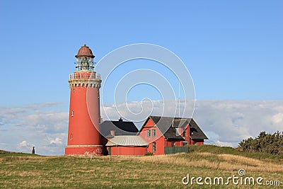 Bovbjerg Fyr lighthouse. Stock Photo