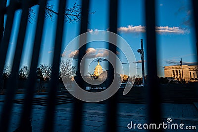 US Capitol at sunset Editorial Stock Photo