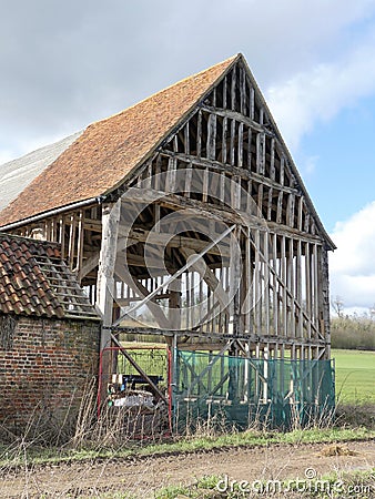 The Black Barn 16th Century, Woodoaks Farm, Maple Cross Stock Photo
