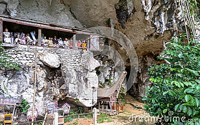 Tombs of Torajan in Sulawesi, Indonesia Editorial Stock Photo