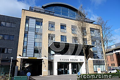 Radius House, 51 Clarendon Road, Watford Editorial Stock Photo