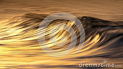 Photo of wave water textures at sunset Stock Photo