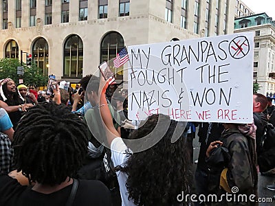 Fought the Nazis Sign Editorial Stock Photo