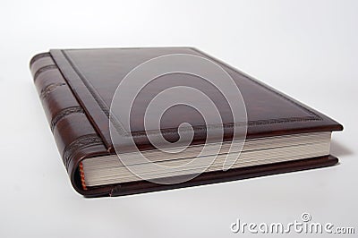 Photobook cover from natural leather stamping Stock Photo