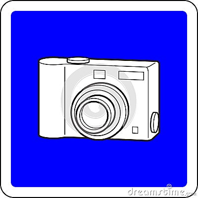 Photocamera allowed sign Stock Photo