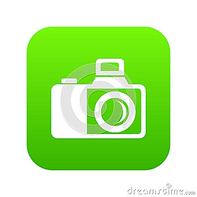 Photocamera icon green Stock Photo