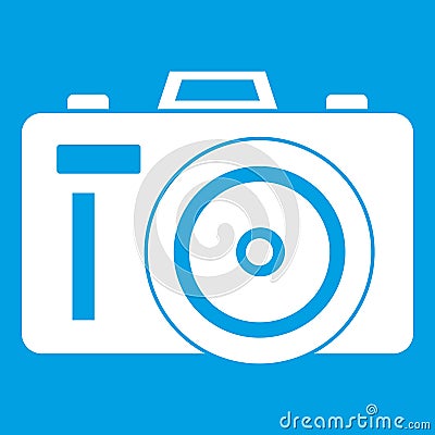 Photocamera icon white Vector Illustration