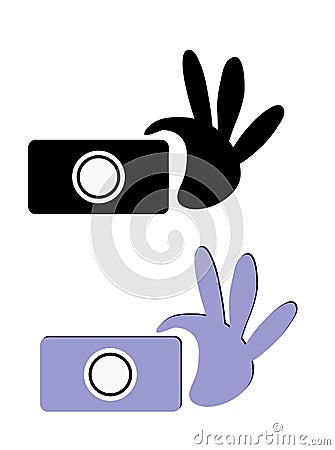 Photocamera icons Vector Illustration