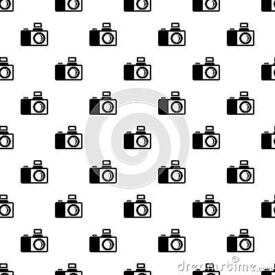 Photocamera pattern seamless Stock Photo