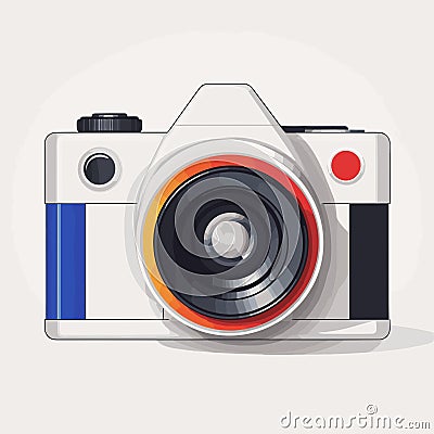 photocamera vector flat minimalistic isolated illustration Vector Illustration