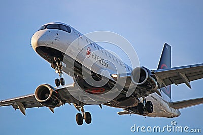 Air Canada Express Embraer ERJ-175 Close-Up Editorial Stock Photo