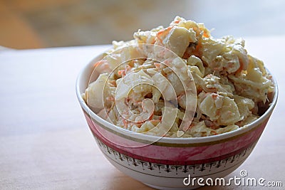 Chicken Macaroni Salad Stock Photo