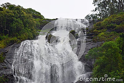 Powerhouse Waterfalls at Periyakanal, near Munnar, Kerala, India Stock Photo
