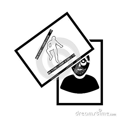 Photograph Evidence Icon Vector Illustration