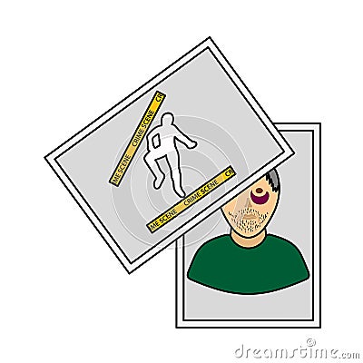 Photograph Evidence Icon Vector Illustration