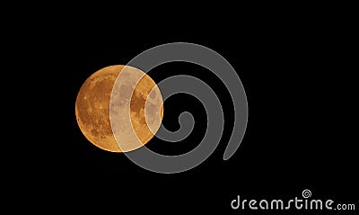 Photograph of Moon in the full moon lunar phase Stock Photo