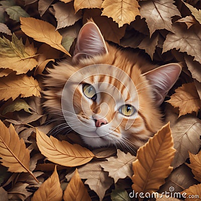 Photograph of an orange tabby cat. Stock Photo