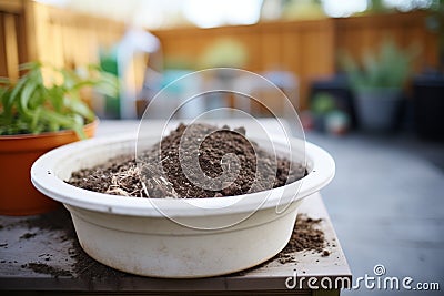 photograph of organic potting soil mix ready for use Stock Photo
