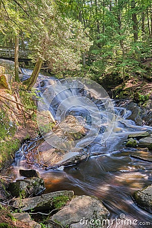 Potts Falls Bracebridge Portrait Stock Photo