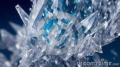 A photograph showcasing the mesmerizing beauty of a crystal formation Stock Photo
