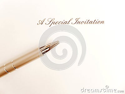 A special invitation card. you are invited. Stock Photo