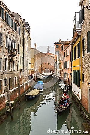 Photograph of a suggestive glimpse of Venice Editorial Stock Photo