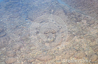 Darkness Under the Water in Sublittoral Zone - Undersea Stones - Abstract Natural Background Stock Photo