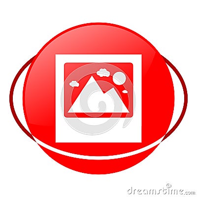 Photograph vector illustration, Red icon Vector Illustration