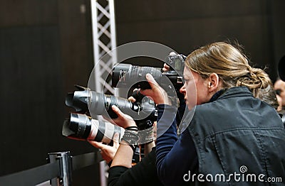 Photographer attends the `The Party` Editorial Stock Photo