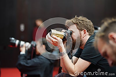 Photographer attends the `Photograph Editorial Stock Photo