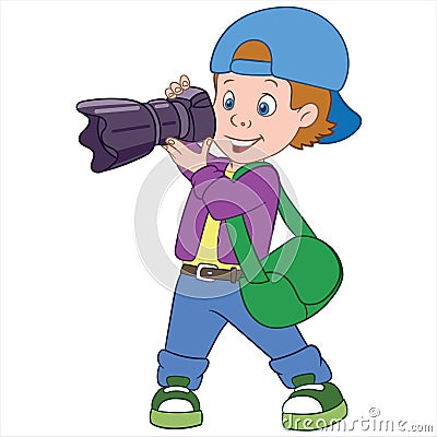 Photographer with a camera Vector Illustration