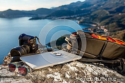 Photographer equipment Stock Photo