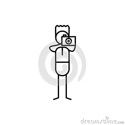 photographer icon. Element of human hobbies icon for mobile concept and web apps. Thin line photographer icon can be used for web Stock Photo