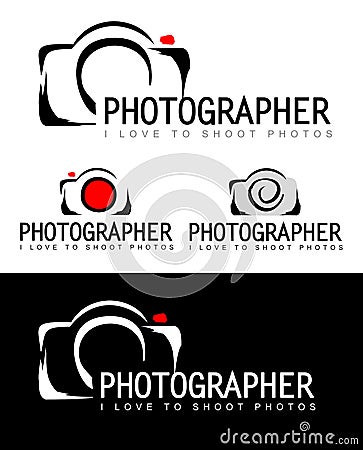 Photographer Logo Cartoon Illustration