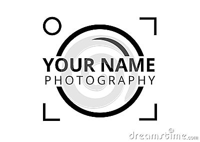 Photographer logo plain style Stock Photo