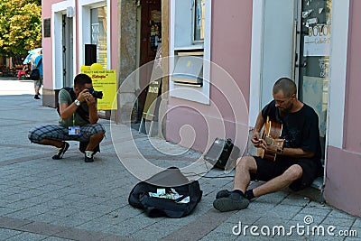 Photographer in Novi Sad Editorial Stock Photo