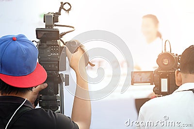 Photographer video recording activity Editorial Stock Photo