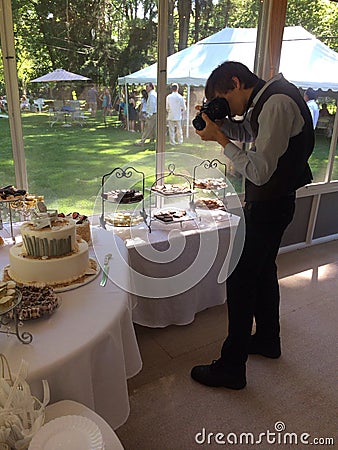 Photographer at a Wedding Editorial Stock Photo