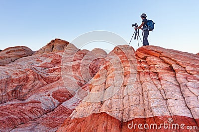 Photographer at Yant Flat Stock Photo