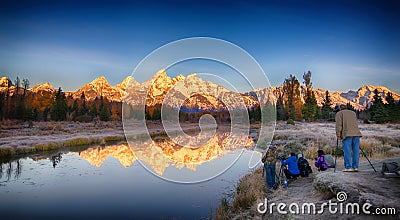 Photographers at Grand Teton National Park Editorial Stock Photo