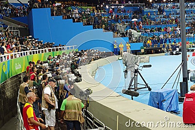 Photographers at Rio2016 Olympics Editorial Stock Photo