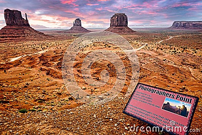 Photographers viewpoint at Monument Valley. Navajo Nation Editorial Stock Photo