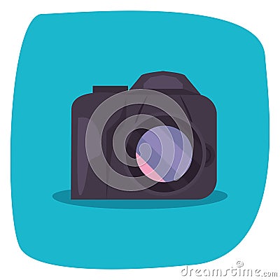 photographic camera gadget vector ilustration Cartoon Illustration