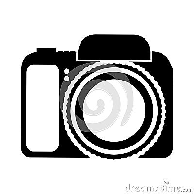 Photographic camera isolated icon Vector Illustration