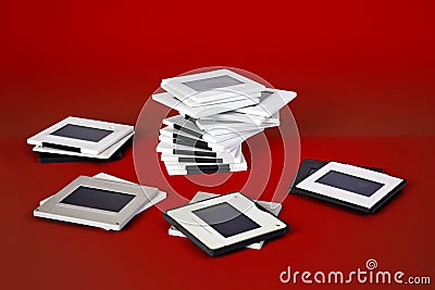 Photographic slide frames Stock Photo