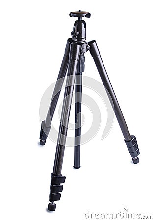 Photographic tripod one Stock Photo