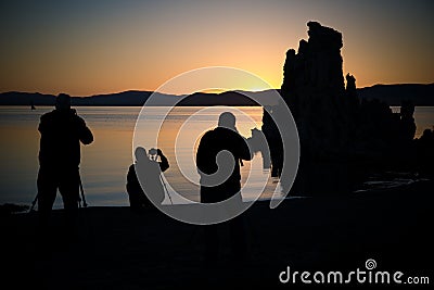 Photographing Mono Lake Editorial Stock Photo